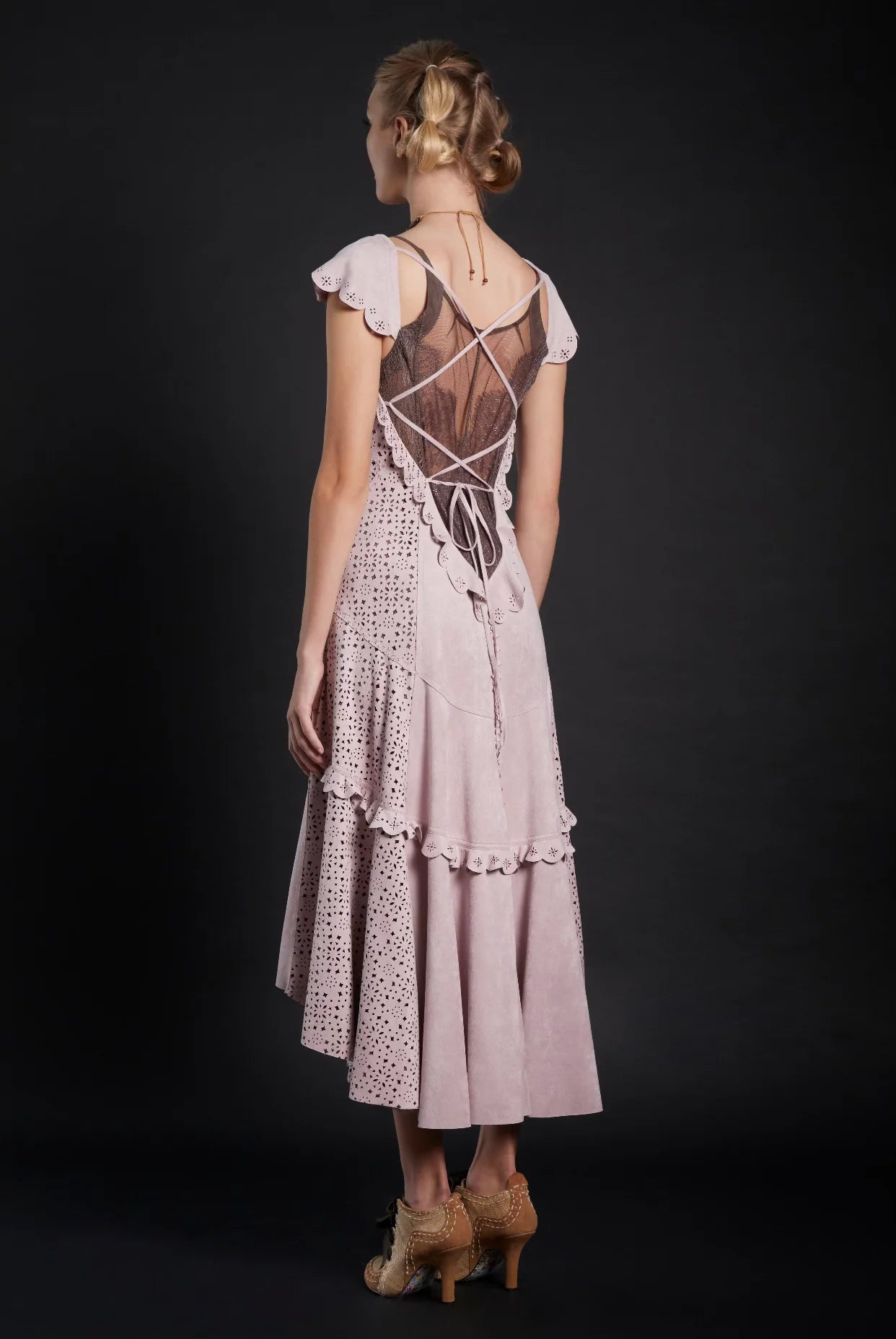 Vegan Suede Hi-Lo Dress