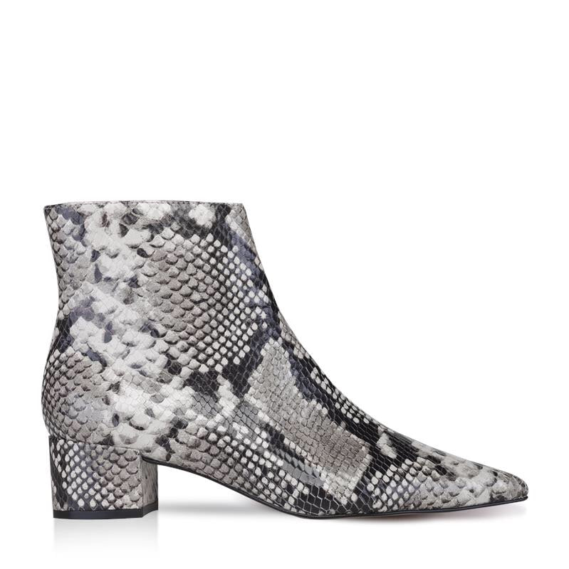 JULIA- BOOTIE PYTHON SKIN EMBOSSED ICE.