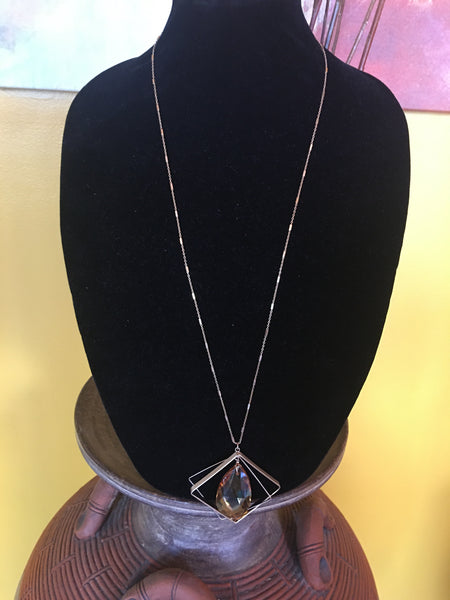 Triangle Gem Necklace.