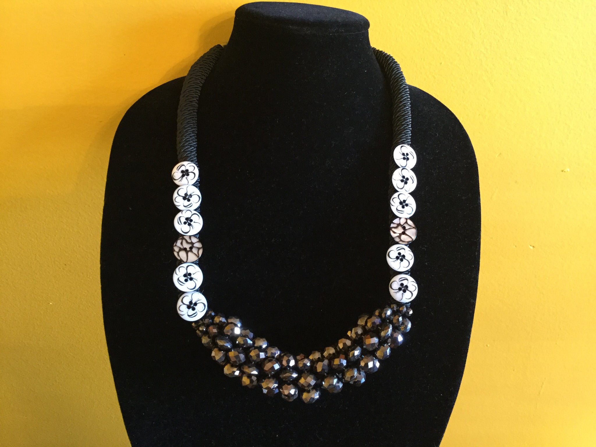Button Up Corded Necklace.