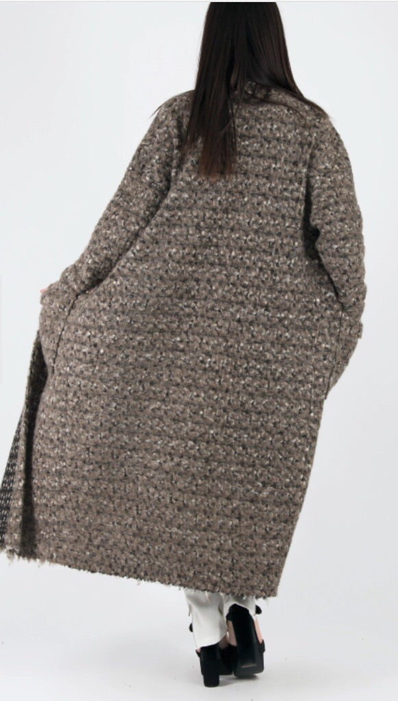 Brown Knitting Autumn Winter Vest, Warm Cardigan.
