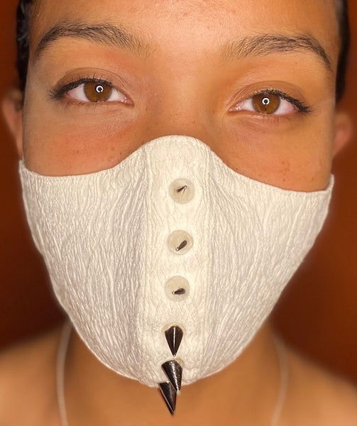 Textured Jacquard Spike Face Mask