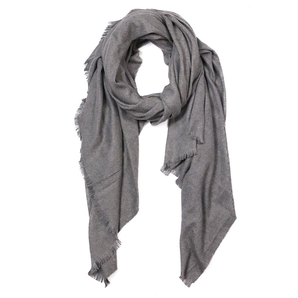 Oversized Solid Oblong Scarf.