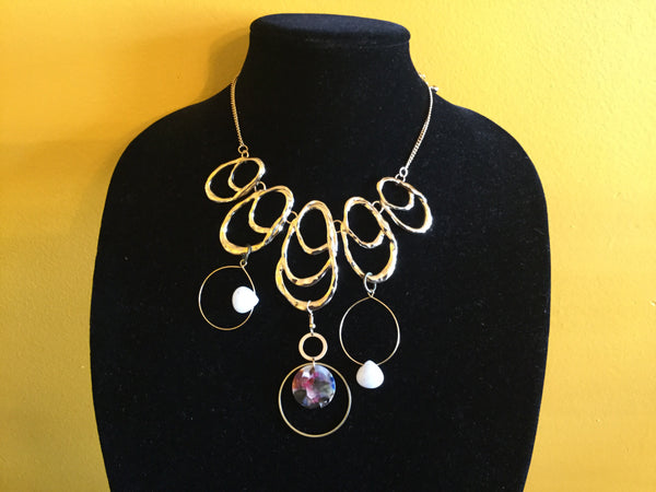Looped In Golden Circle Necklace.