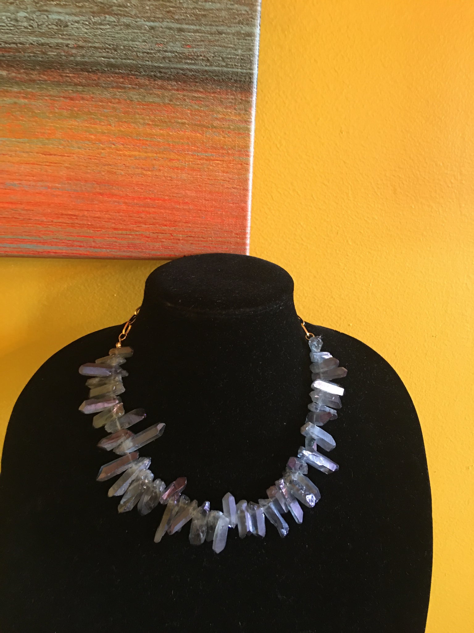 Purple Spikes Necklace.