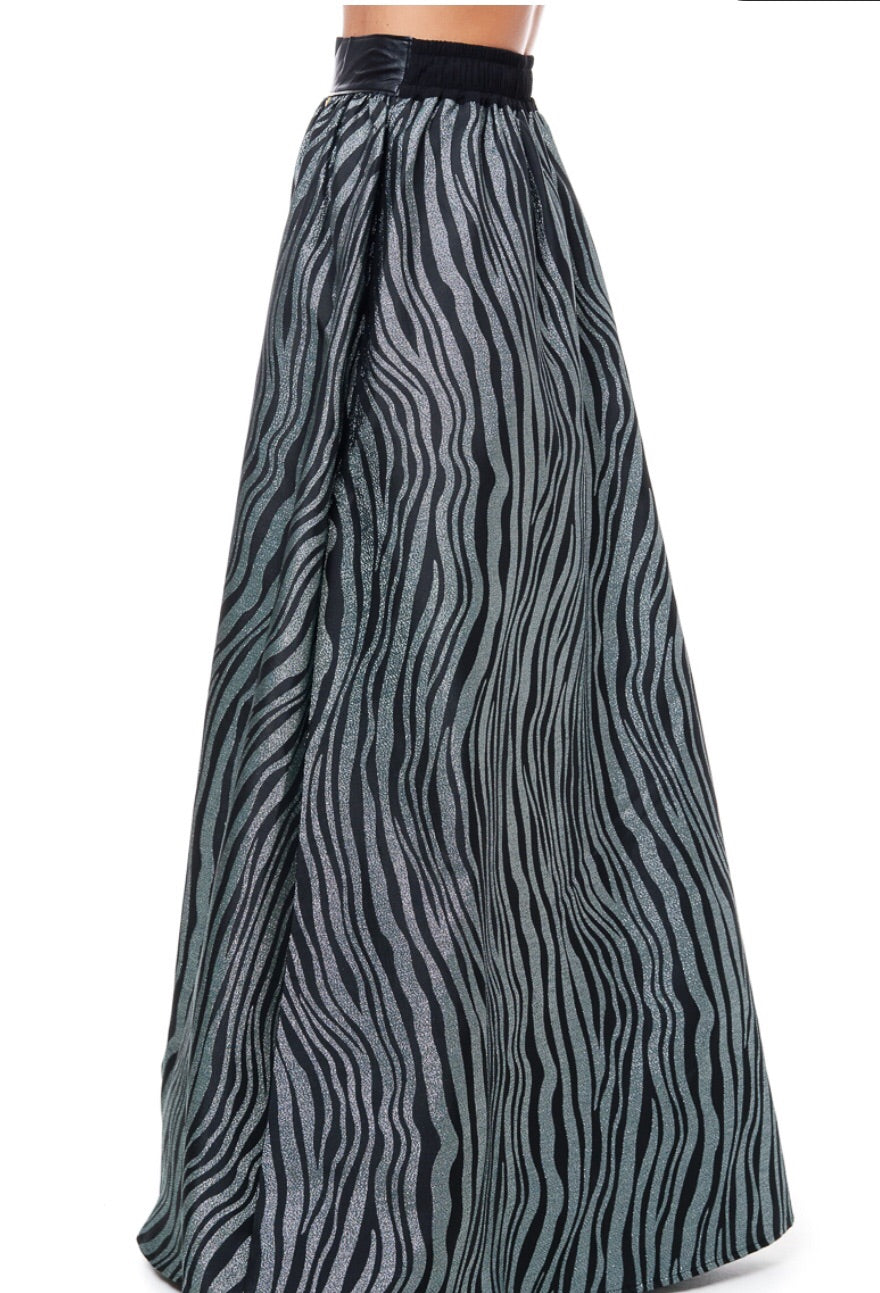 Zebra Printed maxi skirt