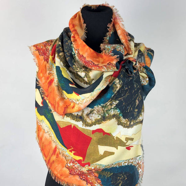 The Lady in Peridome Scarf .