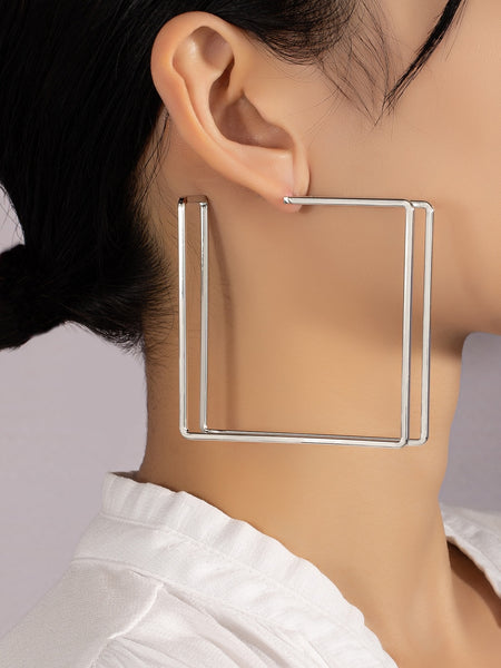 Square Design Cuff Earrings