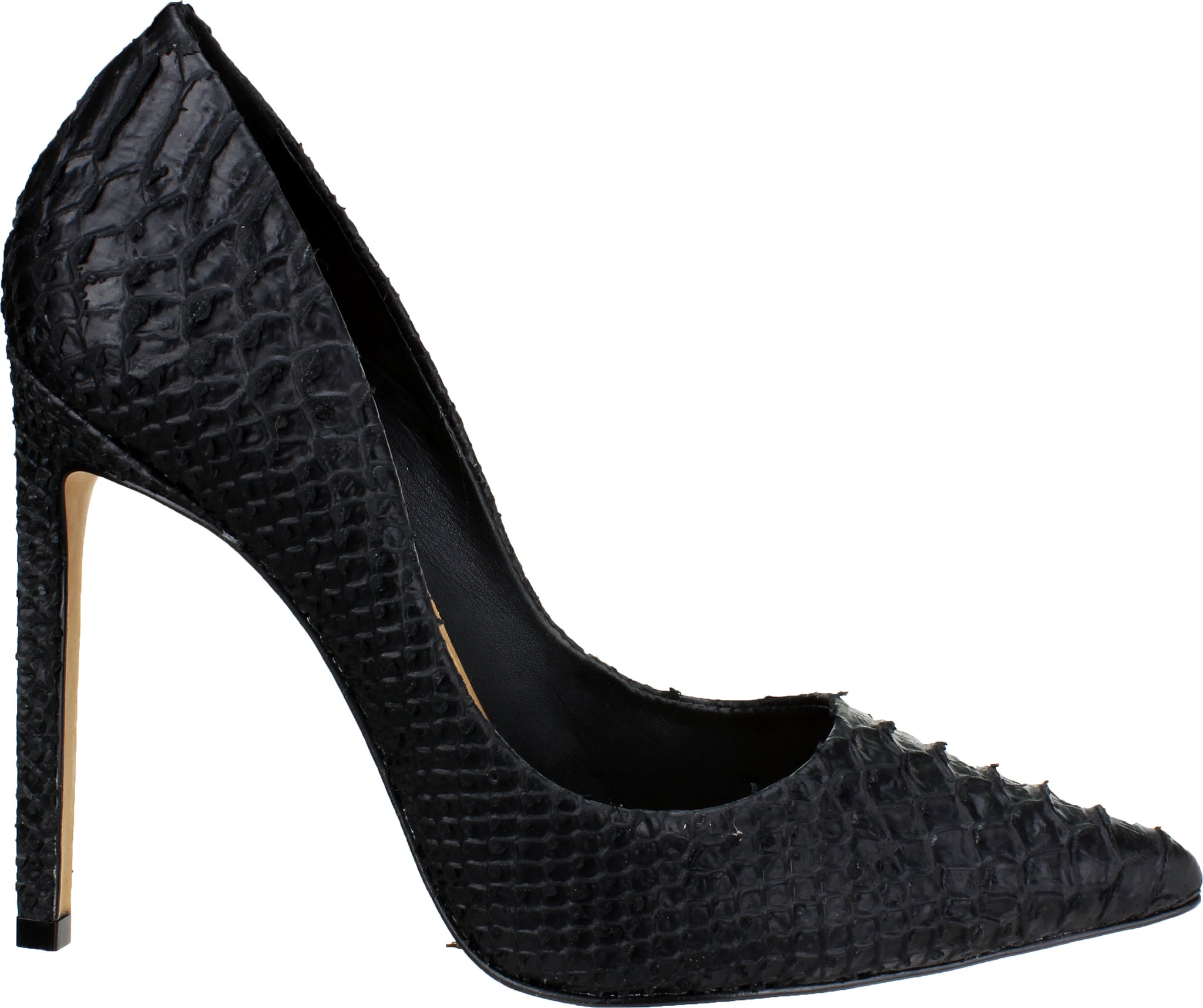 MARTINA-DRESS PUM PLEATHER EMOBS SNAKE SKIN BLACK.