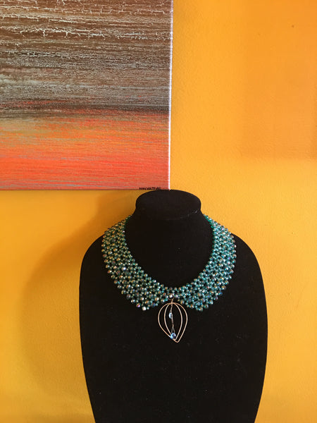 Turquoise Tear Drop Collar.