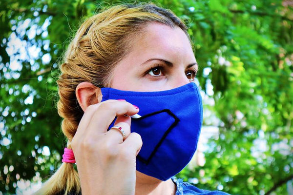 Cotton Mask, Reusable Face Mask 3D, Face Mask with Pocket for Headphones.