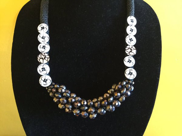 Button Up Corded Necklace.